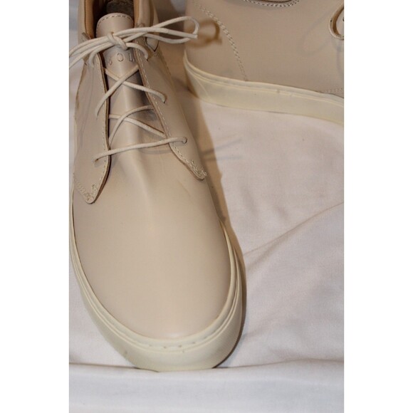 NISOLO MEN'S EVERYDAY HIGH TOP LEATHER BONE SNEAKERS SZ 9 NWOB $170 - Picture 7 of 9